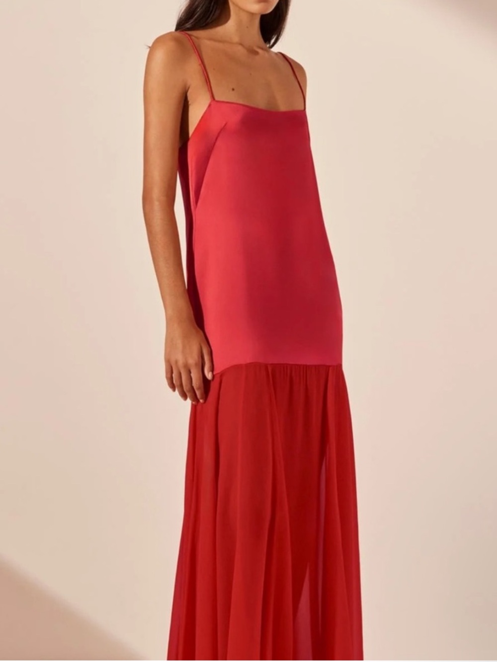 SHONA JOY MORAYA DROPPED WAIST MAXI DRESS